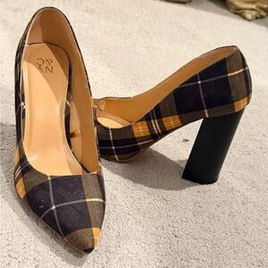 Plaid High Heel Pumps